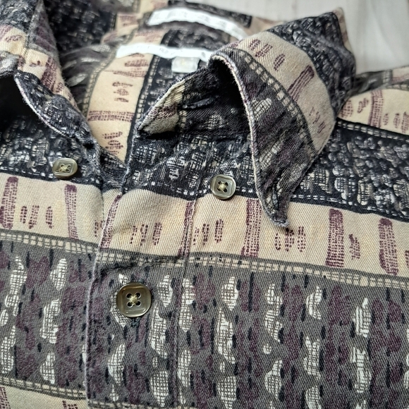 Perry Ellis Mens Large Button Up Long Sleeve Shirt - Picture 12 of 16